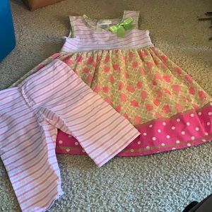 Bonnie Jean dress with shorts leggings